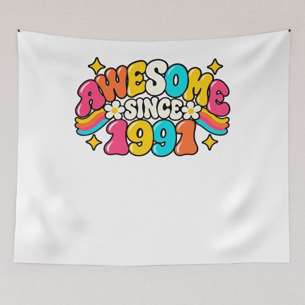 Item preview, Awesome Since 1991 Birthday Gift For Men Women Born 1991 designed and sold by drawwiika+44.