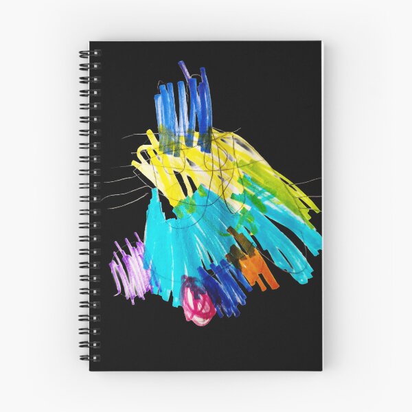 Item preview, Rainbow Feather Crown Bird – Abstract Kids Art designed and sold by TwoLinesArt.