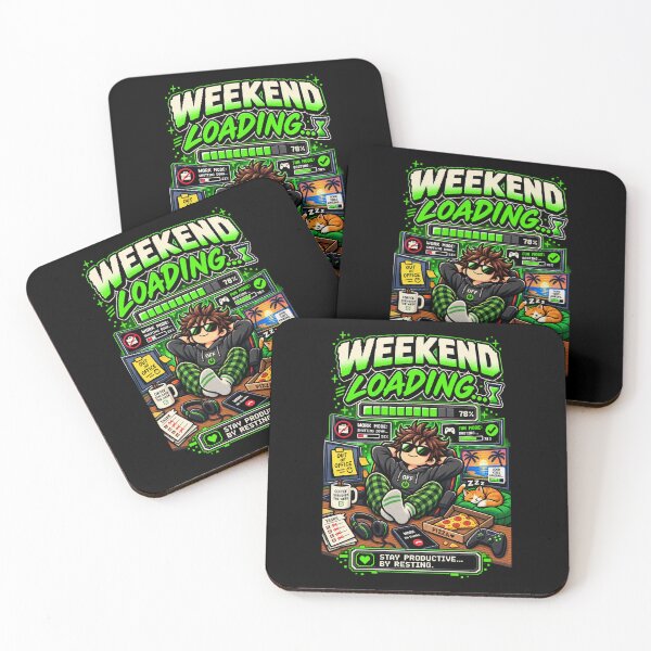 Item preview, Weekend Loading – Retro Pixel Work Mode Humor designed and sold by Mad Factory Designs.