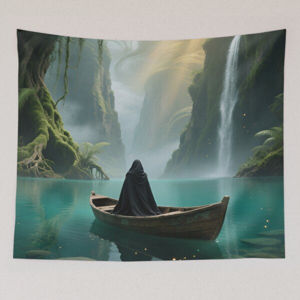 Item preview, Whispers of the Emerald Lagoon - Enchanted Forest Journey designed and sold by nhk999.