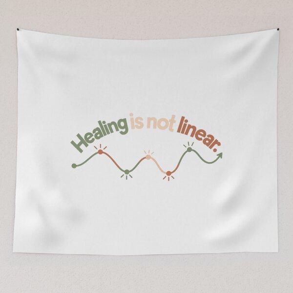 Item preview, Healing Is Not Linear - Mental Health Awareness Inspirational Quote T-Shirt designed and sold by MotiveStuff.