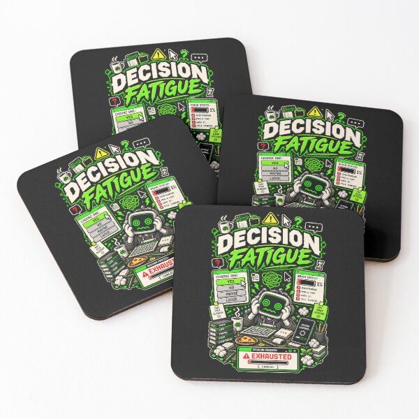 Item preview, Decision Fatigue – Retro Pixel Choice Overload Humor designed and sold by Mad Factory Designs.