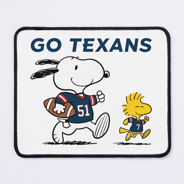 Item preview, Snoopy & Woodstock Houston Texans Football Retro F690 designed and sold by GLUVY-THEME.