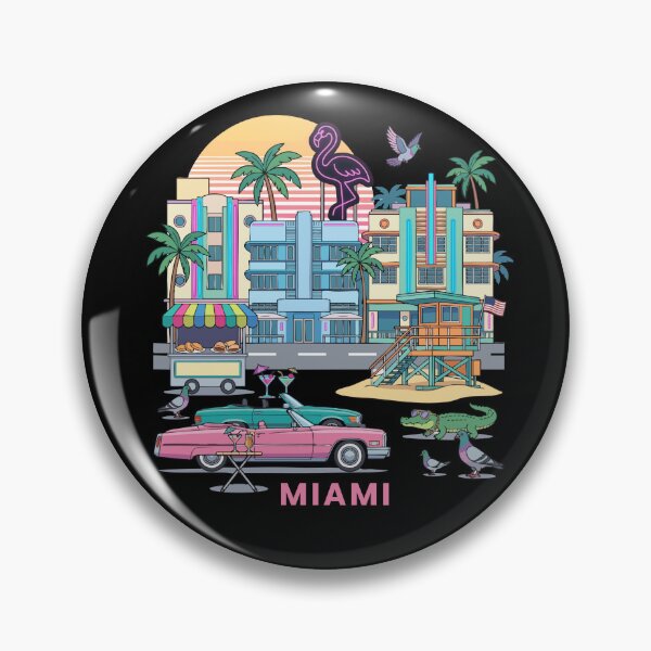 Item preview, Retro Miami Souvenir Men Florida Beach Vintage Miami designed and sold by DSWShirts.