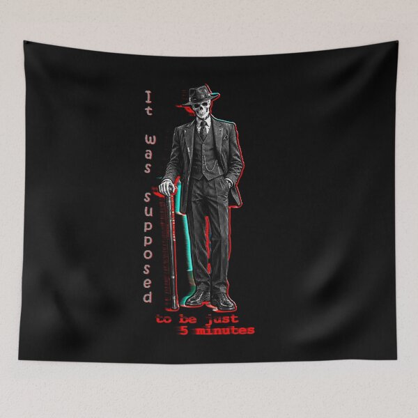 Item preview, It Was Supposed To Be Just 5 Minutes Skeleton Meme designed and sold by Edwere.
