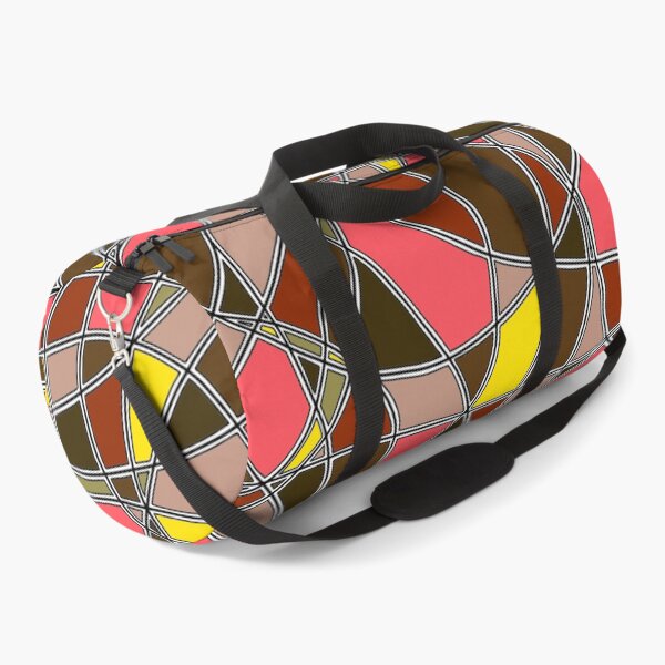Item preview, Abstract Stained Glass Red Yellow Brown Mosaic Geometric Pattern designed and sold by FioreDiCiliegio.