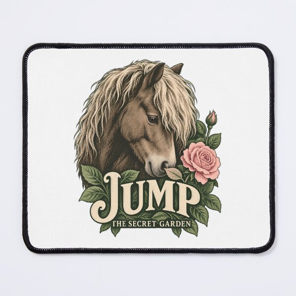 Item preview, The Secret Garden – Jump Pony and Pink Roses designed and sold by Fenay Designs.