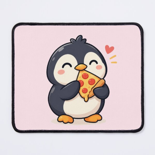 Item preview, Cute Kawaii Penguin Eating Pizza Slice Love Food Art designed and sold by ArtivaaStudio.