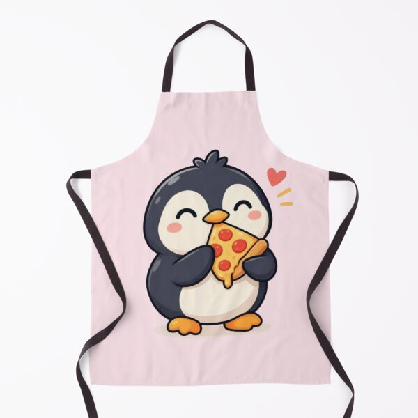 Item preview, Cute Kawaii Penguin Eating Pizza Slice Love Food Art designed and sold by ArtivaaStudio.