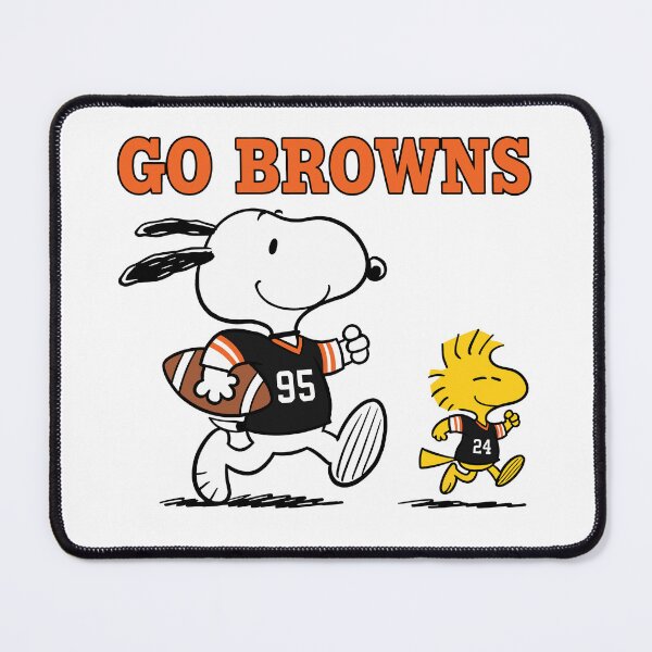 Item preview, Snoopy & Woodstock Cleveland Browns Football Retro F691 designed and sold by GLUVY-THEME.