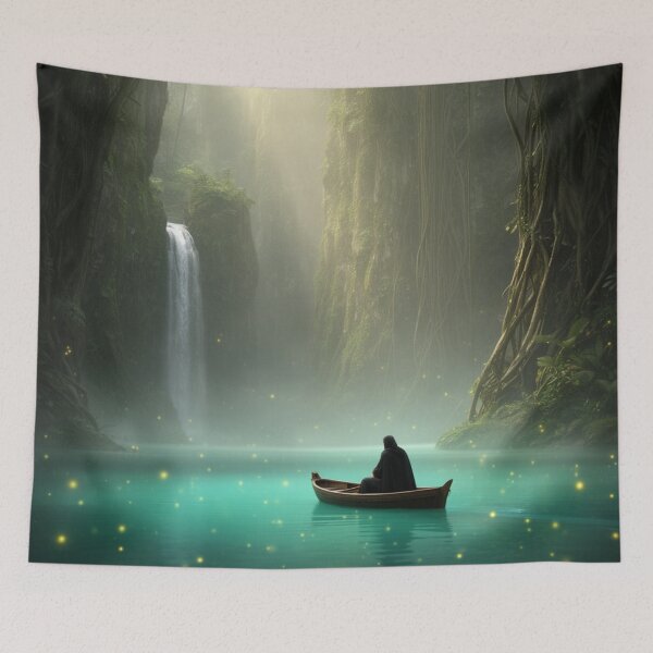 Item preview, Fireflies of the Ancient Grove - Mystic Forest Lagoon designed and sold by nhk999.