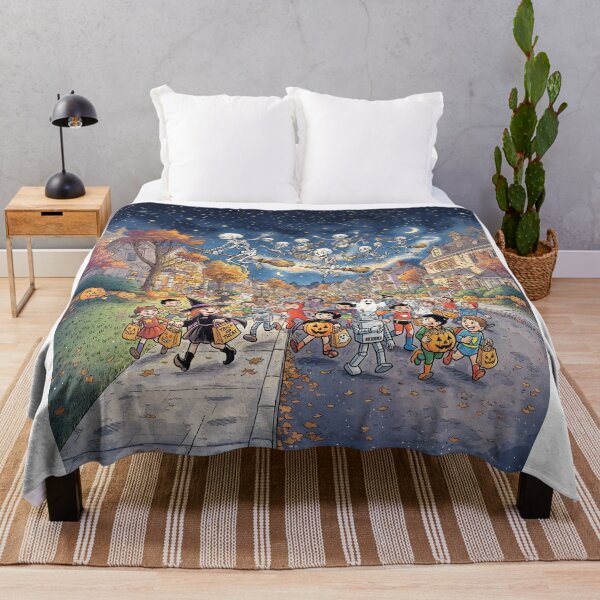 Item preview, Skeletons Trick And Treating On Halloween  designed and sold by Home Decor Art.