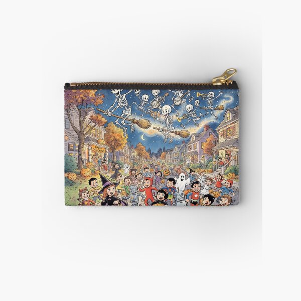 Item preview, Skeletons Trick And Treating On Halloween  designed and sold by Home Decor Art.