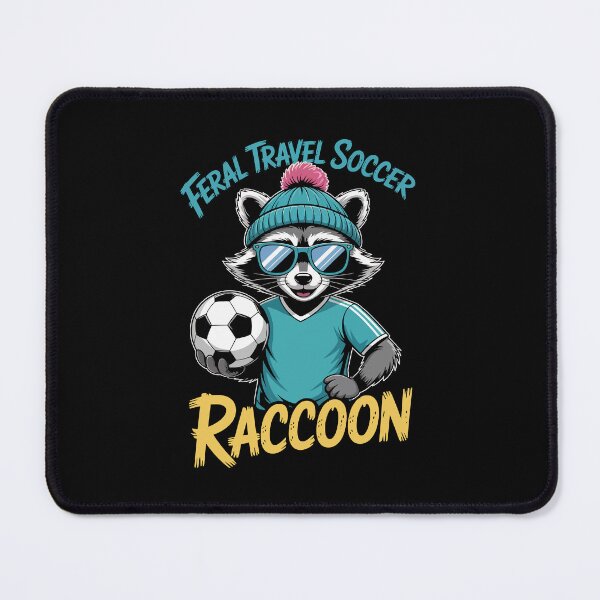 Item preview, FERAL TRAVEL SOCCER RACCOON designed and sold by jkrphoto.