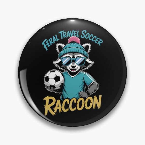 Item preview, FERAL TRAVEL SOCCER RACCOON designed and sold by jkrphoto.