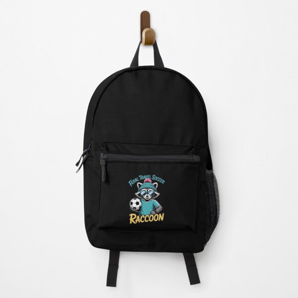 Item preview, FERAL TRAVEL SOCCER RACCOON designed and sold by jkrphoto.