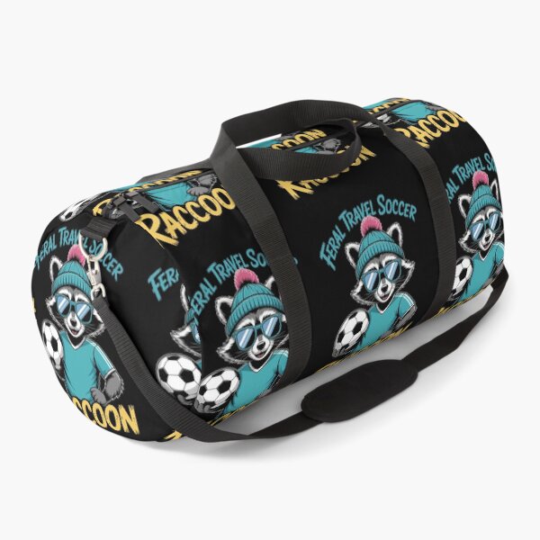 Item preview, FERAL TRAVEL SOCCER RACCOON designed and sold by jkrphoto.