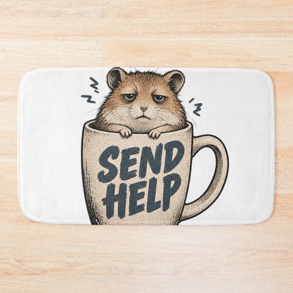 Item preview, Exhausted Hamster – Relatable Morning Vibes designed and sold by SimonasPeace.