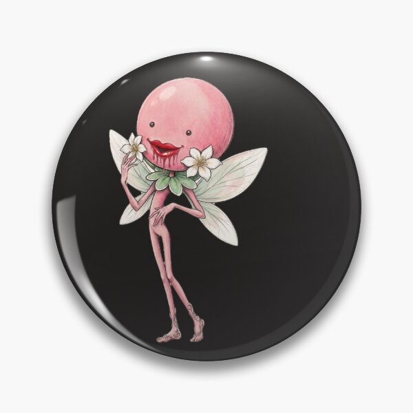 Item preview, Creepy Cute Pink Flower Fairy – Dark Fantasy Illustration designed and sold by LujziWorld.