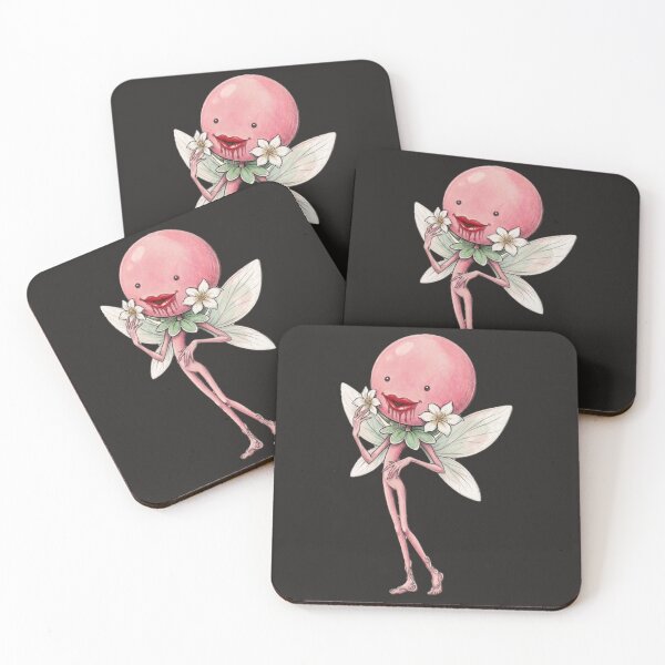 Item preview, Creepy Cute Pink Flower Fairy – Dark Fantasy Illustration designed and sold by LujziWorld.
