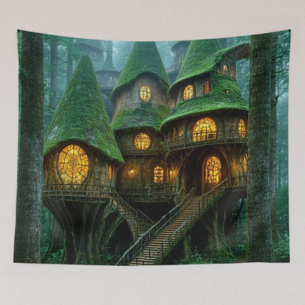 Item preview, Moonroot Cottage - Enchanted Woodland Haven designed and sold by nhk999.