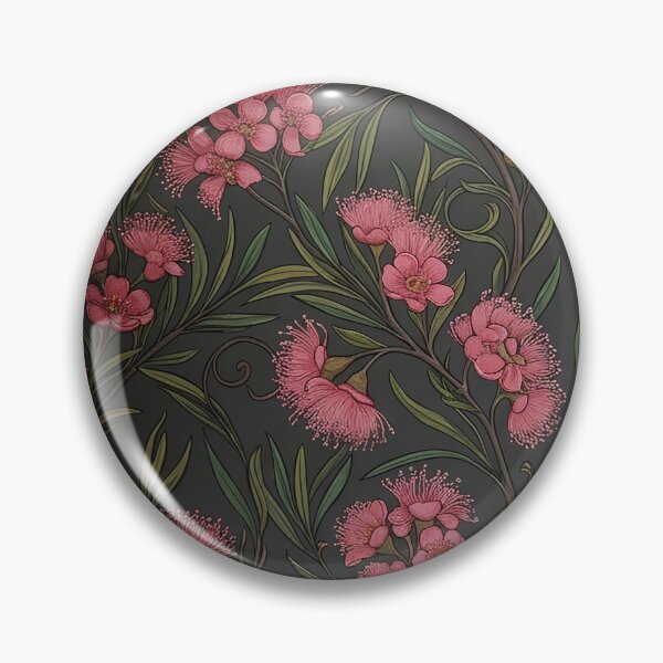 Item preview, Native Crimson Bell Flowers Dark Moody Pattern designed and sold by Studio BC.