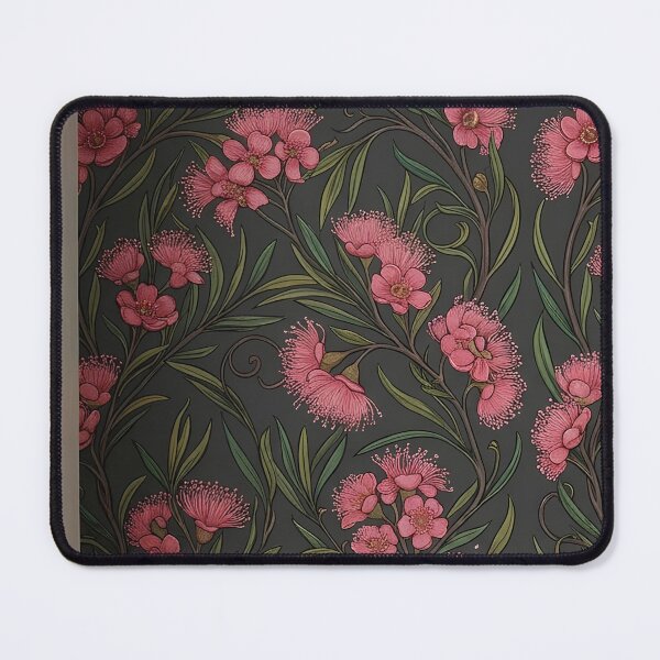 Item preview, Native Crimson Bell Flowers Dark Moody Pattern designed and sold by Studio BC.