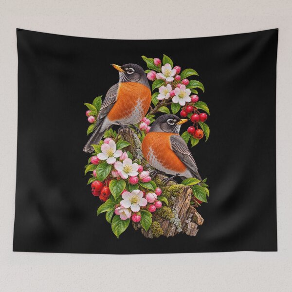 Item preview, Robin Pair in Bloom designed and sold by RockitBaby.