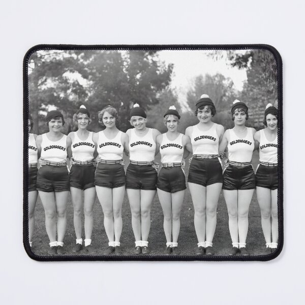Item preview, Hilarious "golddiggers" female chorus line 1920's roaring twenties female black and white vintage photograph designed and sold by Astrid Arkhangelsky.