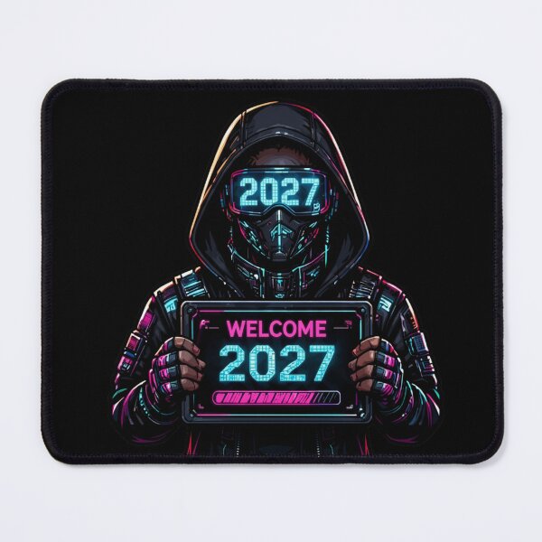 Item preview, Cyber Ninja Welcome 2027 Futuristic Techwear designed and sold by LazyDayzCo.