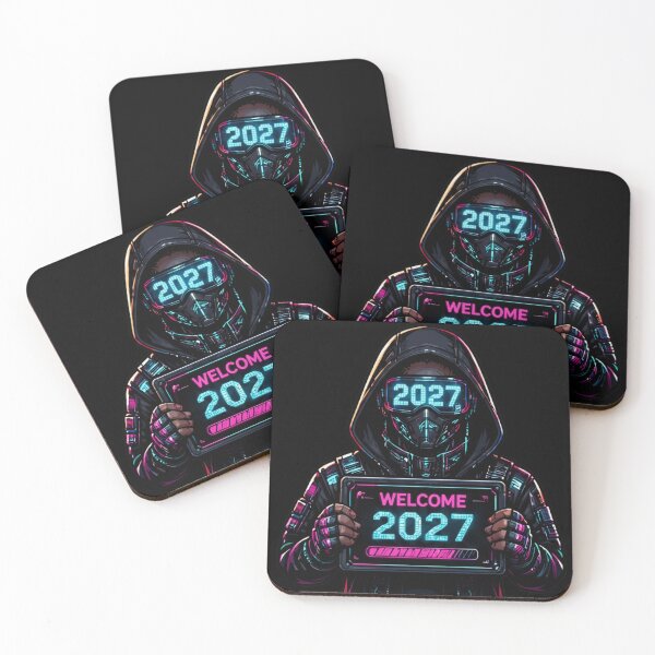Item preview, Cyber Ninja Welcome 2027 Futuristic Techwear designed and sold by LazyDayzCo.