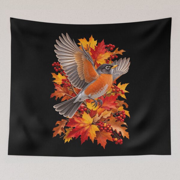 Item preview, Autumn Robin in Flight designed and sold by RockitBaby.