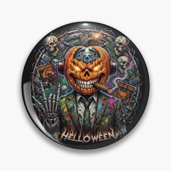 Item preview, Halloween Cyber Pumpkin Suit Headphones Cigar designed and sold by Voodoo Store Paranormal Collections.