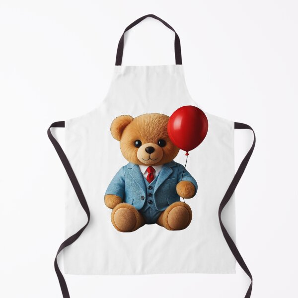 Item preview, Stylish Teddy Bear in Blue Suit Red Balloon Shapes Mania designed and sold by Shapes-Mania.