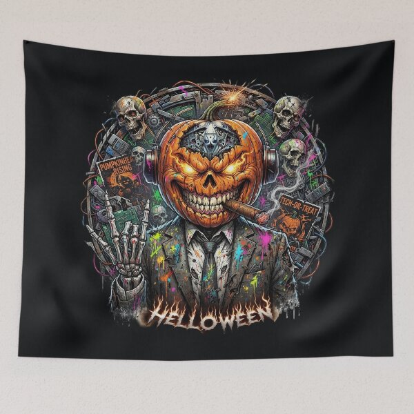 Item preview, Halloween Cyber Pumpkin Suit Headphones Cigar designed and sold by Voodoo Store Paranormal Collections.