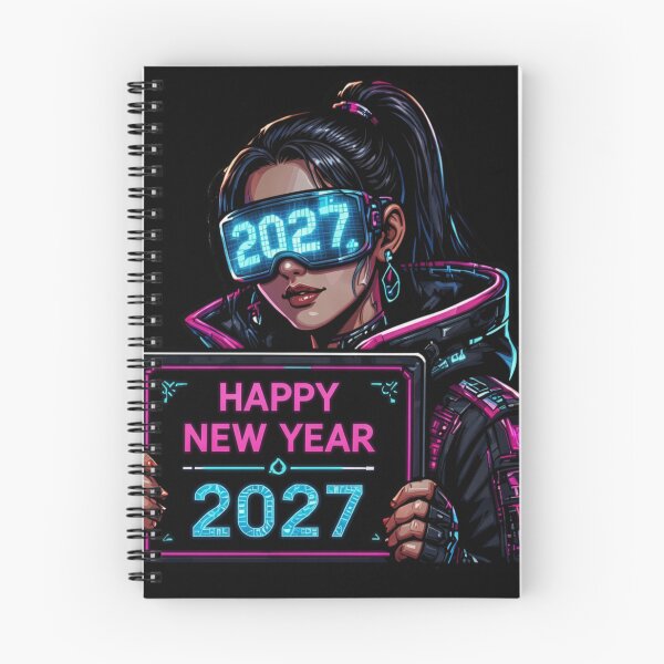 Item preview, Cyberpunk Girl VR Glasses Happy New Year 2027 designed and sold by LazyDayzCo.
