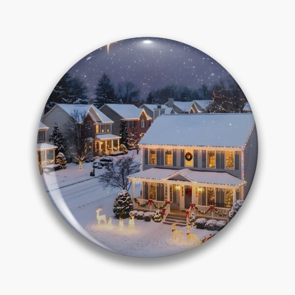 Item preview, Suburban Christmas Street with Star of Bethlehem designed and sold by Sybille-Yates.