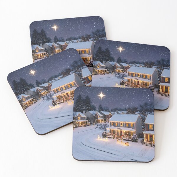 Item preview, Suburban Christmas Street with Star of Bethlehem designed and sold by Sybille-Yates.