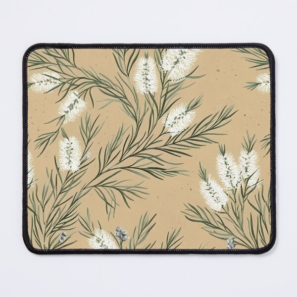 Item preview, Ochre & Cream Bottlebrush Vintage Wildflower Pattern designed and sold by Studio BC.