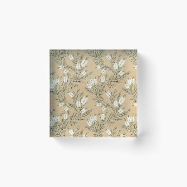 Item preview, Ochre & Cream Bottlebrush Vintage Wildflower Pattern designed and sold by Studio BC.