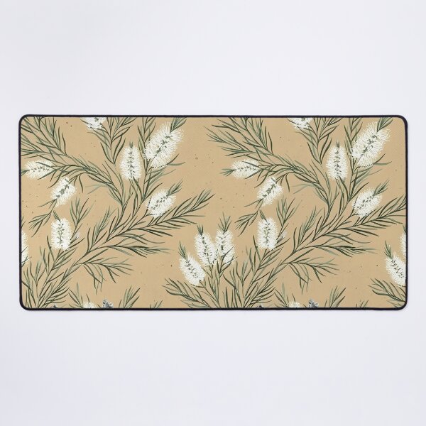 Item preview, Ochre & Cream Bottlebrush Vintage Wildflower Pattern designed and sold by Studio BC.