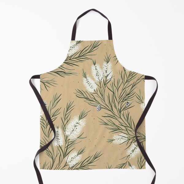 Item preview, Ochre & Cream Bottlebrush Vintage Wildflower Pattern designed and sold by Studio BC.