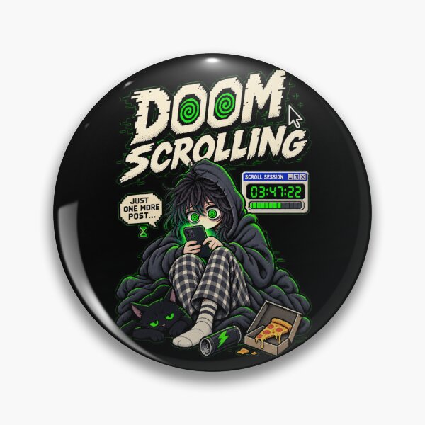Item preview, Doom Scrolling – Retro Pixel Endless Scroll Humor designed and sold by Mad Factory Designs.