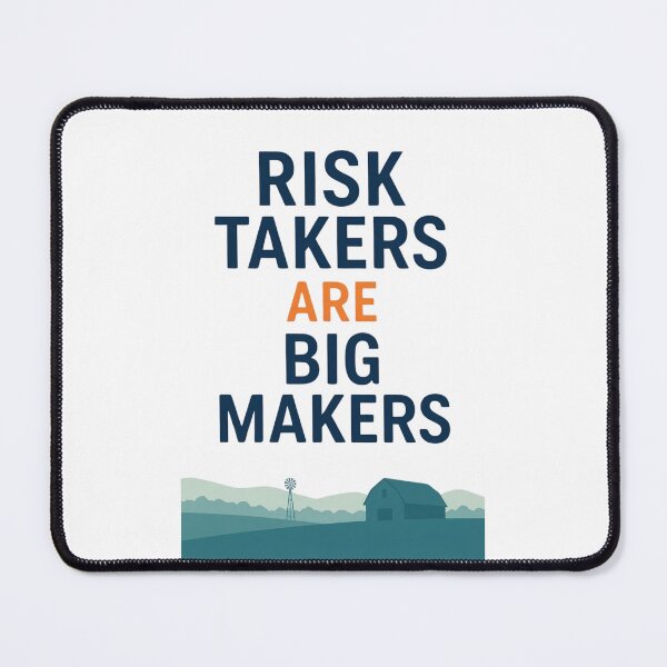 Item preview, Risk Takers Are Big Makers Motivational Typography Quote Poster Design designed and sold by CreativeNest Prints.