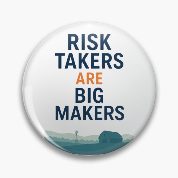 Item preview, Risk Takers Are Big Makers Motivational Typography Quote Poster Design designed and sold by CreativeNest Prints.