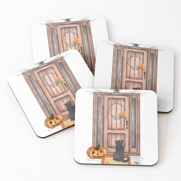Item preview, Halloween Front Door Watercolor designed and sold by fifisu.