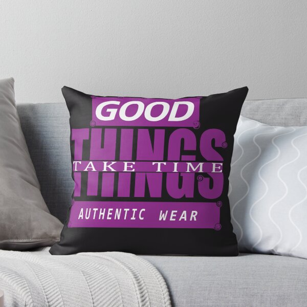 Item preview, Good Things Take Time Purple Aesthetic Typography T-Shirt Design designed and sold by Carftora786.