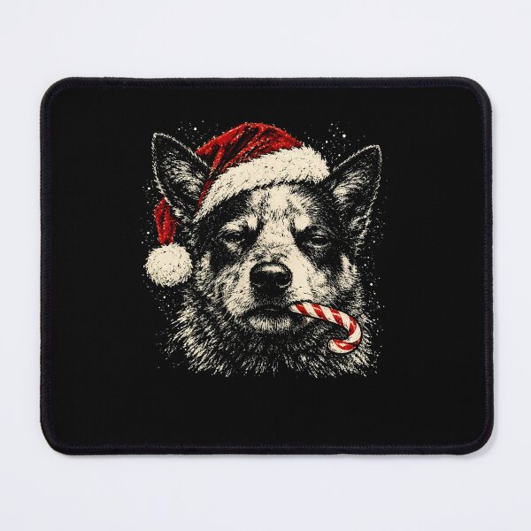 Item preview, Blue Heeler Christmas Dog Santa Hat Candy Cane designed and sold by thefirstbroo.