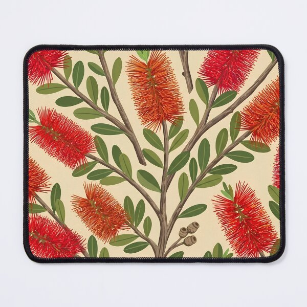 Item preview, Classic Red Bottlebrush Australian Botanical Pattern designed and sold by Studio BC.