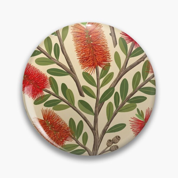 Item preview, Classic Red Bottlebrush Australian Botanical Pattern designed and sold by Studio BC.